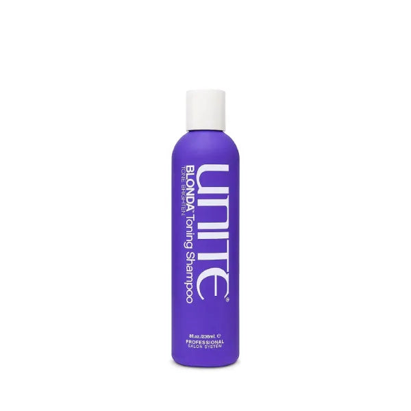 UNITE Hair BLONDA Toning Purple Shampoo – Neutralizes Brassy & Yellow Tones, Brightens Blonde, Gray & Highlighted Hair
