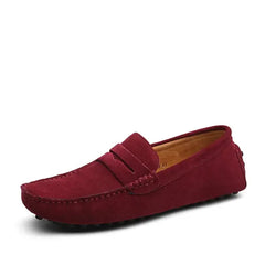 Big Size Men's Casual Loafers Slip On Leather Shoes Lightweight Driving Shoes Moccasins Classic Penny Loafer Flats Boat Shoes