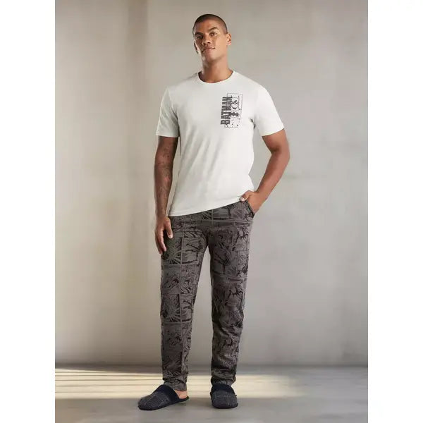 Batman Print Pyjama Set - Gray