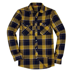 Alimens & Gentle Long Sleeve Button Up Shirt for Men Flannel Shirts Regular Fit