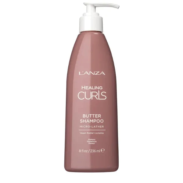 L'ANZA Healing Curls Butter Shampoo - Curly Hair Shampoo for a Creamy, Color-Safe Cleanse and Refreshed Enhanced Curls, Anti Frizz & Anti Humidity Formula, Paraben Free, New Bottle