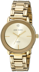 Anne Klein Round Analog Watch for Women, 32 mm Size, Champagne/Gold