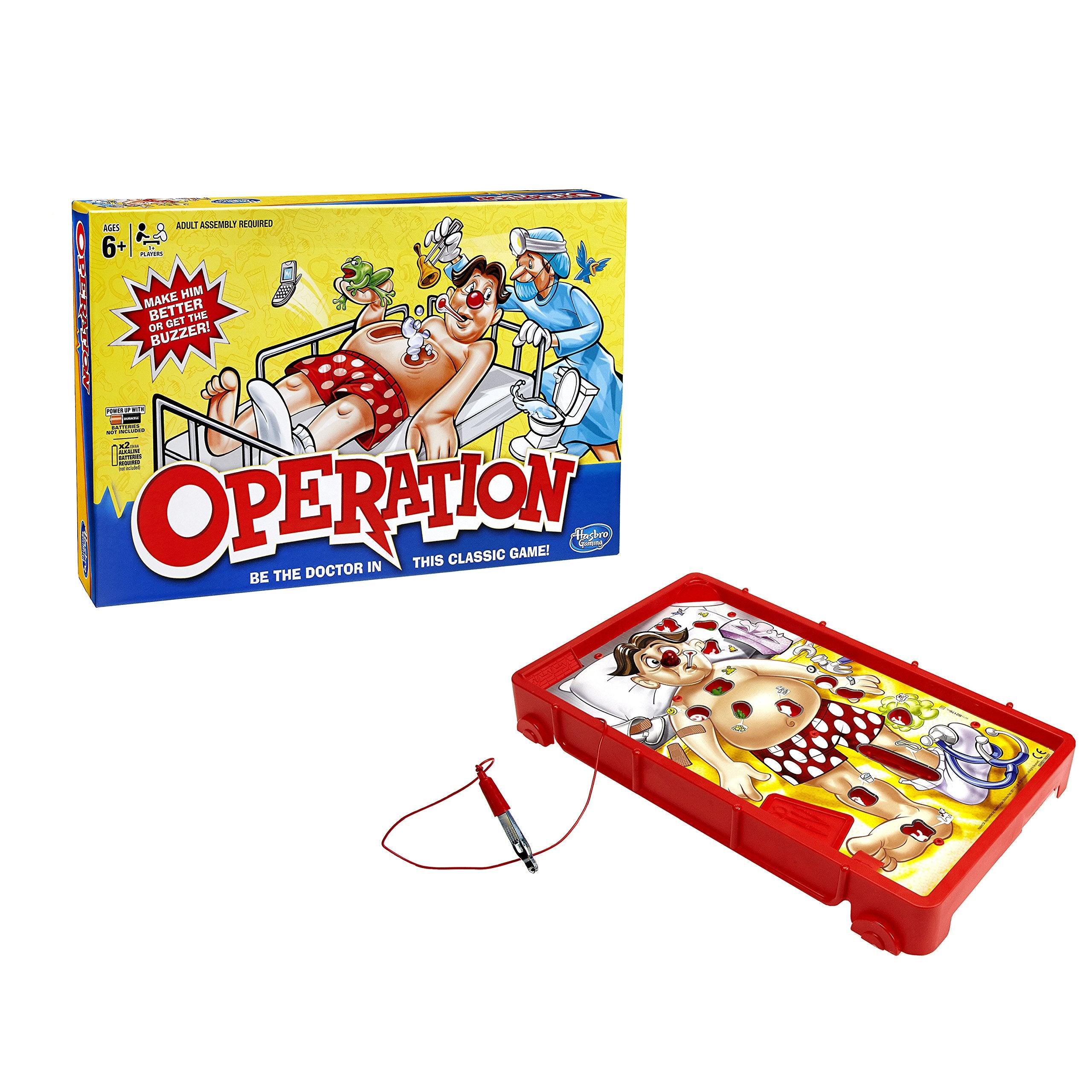 Hasbro Gaming - Operation Electronic Board Game with Doctor Cards and Funny Ailments | Kids Board Games | Ages 6+ | 1+ Players | Funny Board Games for Kids | Kids Gifts