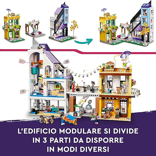 LEGO Friends Downtown Flower and Design Stores 41732 Building Blocks Toy Set; Toys for Boys, Girls, and Kids (2,010 Pieces)