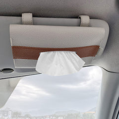 LEART Car Tissue Holder Leather – Tissue Box Holder for Car | Car Accessories Interior | Tissue Box for Car | Car Tissue Box | Hanging Tissue Box Holder (Camel Visor)