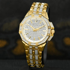 Bulova Women's Analogue Quartz Watch with Stainless Steel Strap 98L302 - Gold