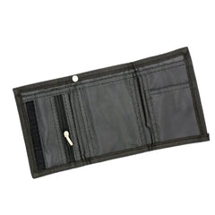 Wideskall Men's Trifold Wallet - Touch Fasteners Closure for Credit Cards - Black