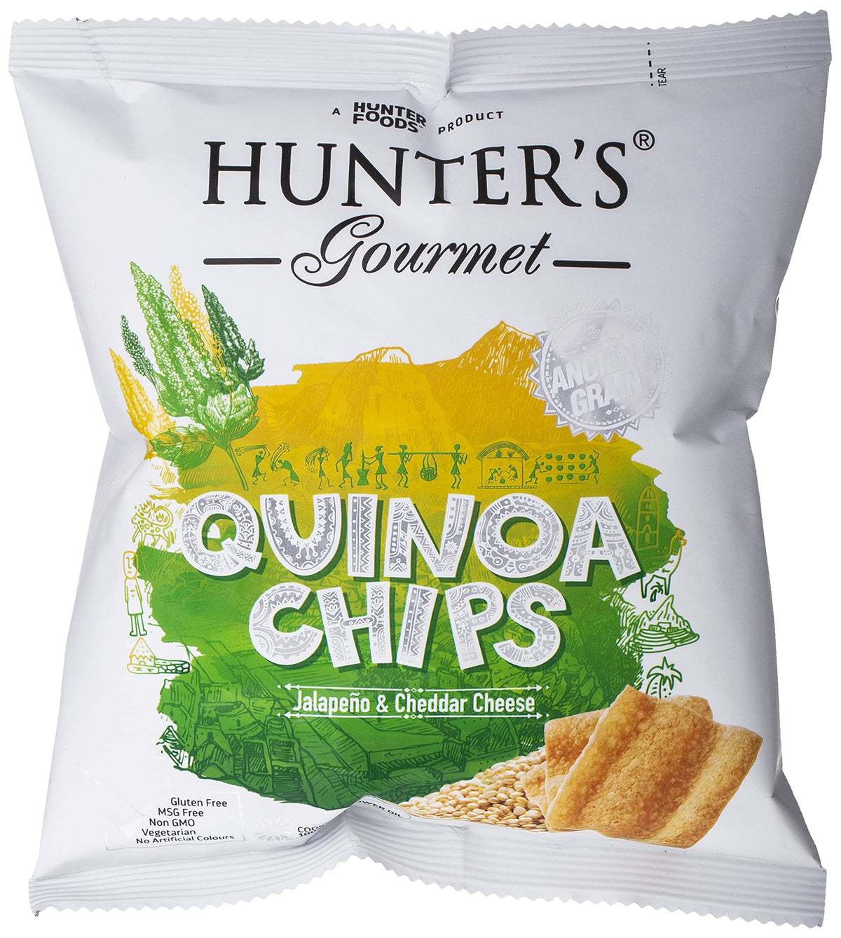 Hunter's Gourmet Jalapeno & Cheddar Cheese Quinoa Chips - 28g
