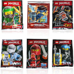 LEGO Ninjago Masters of Spinjitzu Combo Foil Pack - Set of 6 Minifigures (Lloyd, Jay, Cole, Zane, Kai, and Nya)