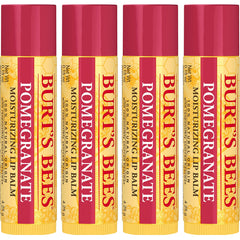 Burt's Bees Lip Balm, Moisturizing Lip Care, All Natural, Original Beeswax with Vitamin E & Peppermint Oil (4 Pack)