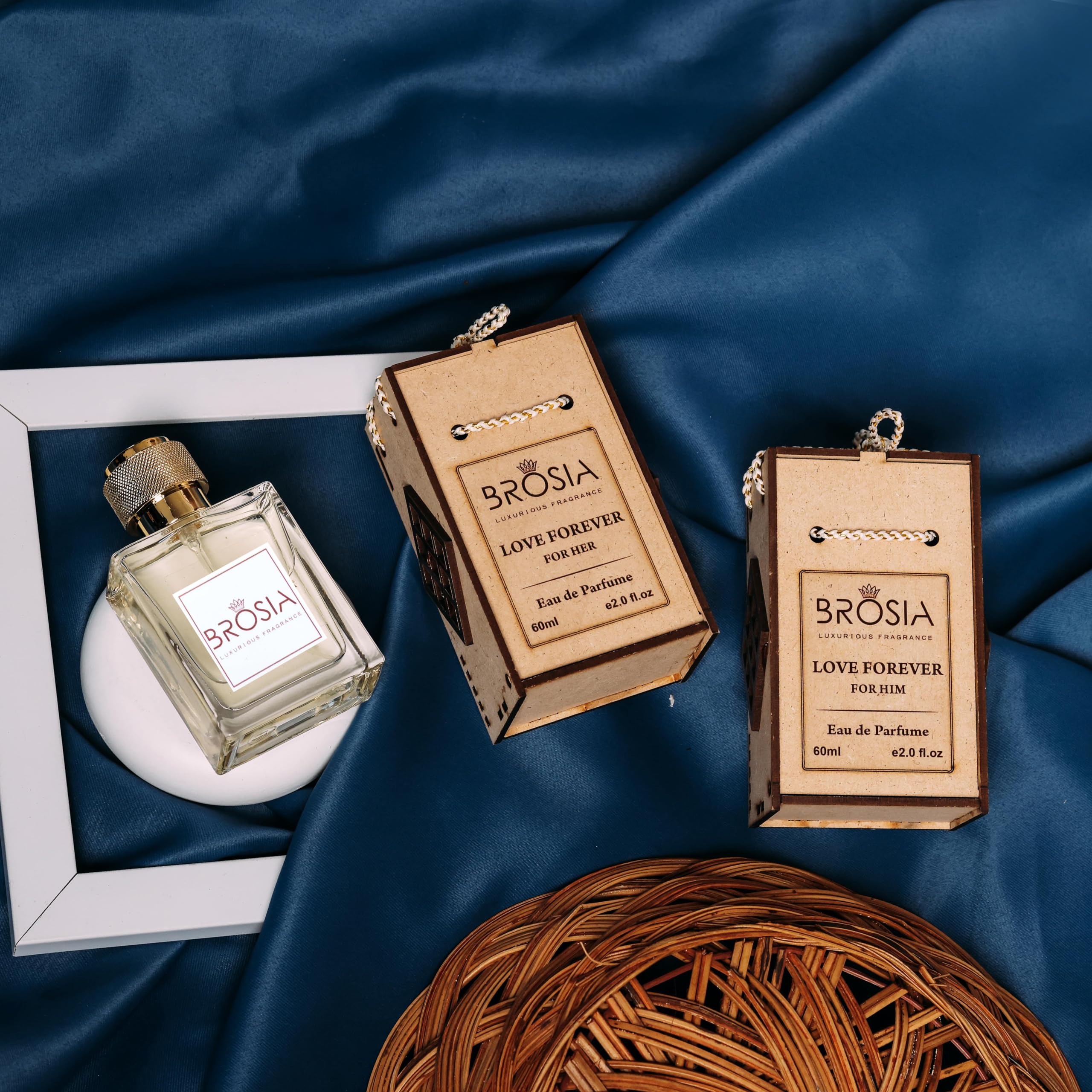 BROSIA LOVE FOREVER FOR HIM AND HER Perfume Gift Set For Men and Women,60ml (Pack of 2)