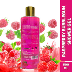ECOLYTE+ Disinfectant La Parisienne Premium Luxury Shower Gel, For Women & Men Vitamin E, Moisturizing, Soft & Silky Skin, Germ Protection, 12h Complete Odour Protection, (Raspberry Bubblegum, 500 ml)