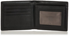 COOLBABY Men wallet Leather bifold Short Purse slim rfid blocking male card holder 11.7 * 9.6 1.5cm