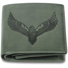 URBAN FOREST Zeus Vintage Green Leather Wallet for Men