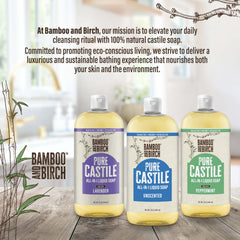 Pure Castile Soap Liquid Organic, Certified Palm Oil Free Natural Soap, Unscented, 32 oz
