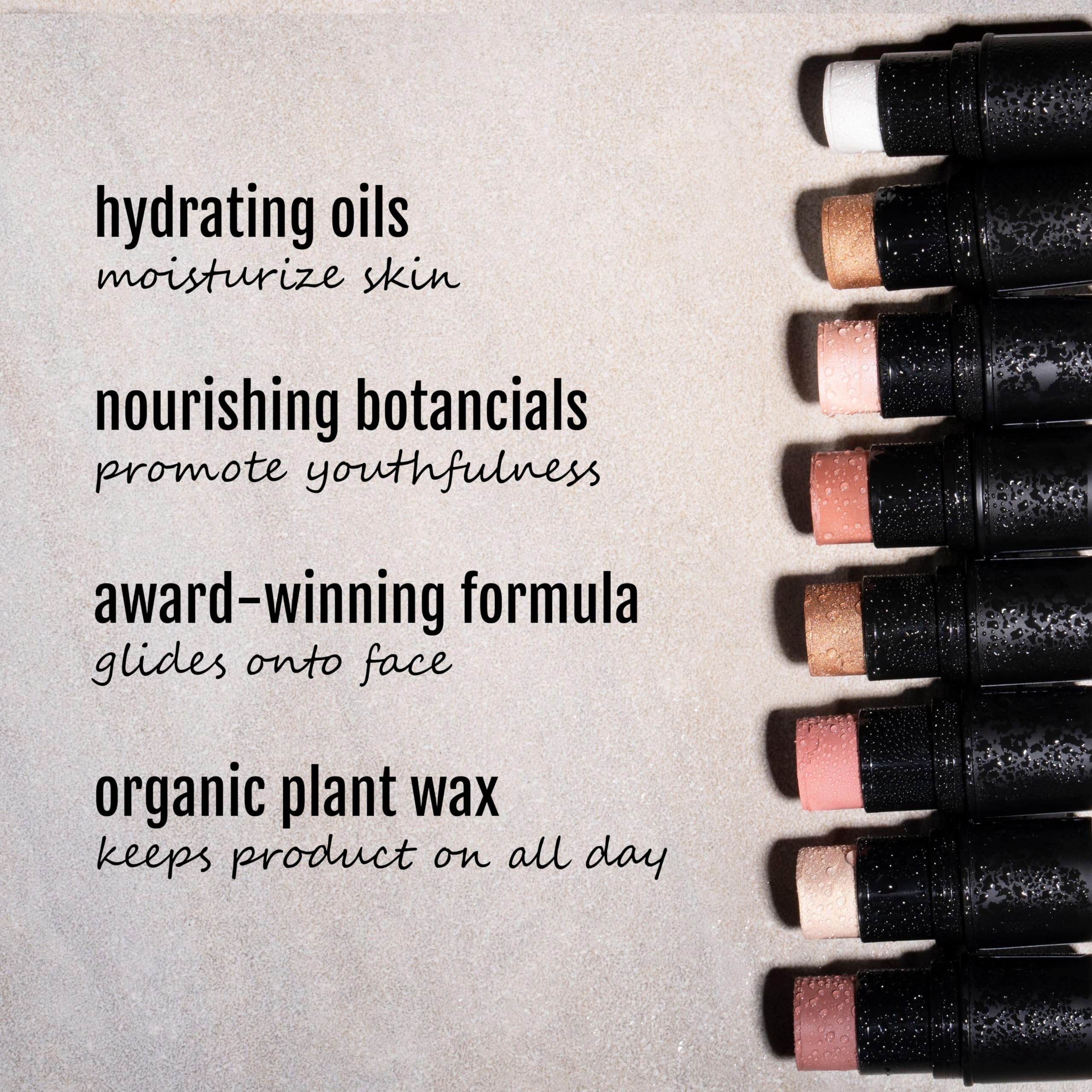 Best Organic 100% Natural Vegan Gluten-Free Cream Blush Stick Cheek Tint, Made in USA by BaeBlu, Blush