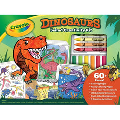 Crayola Dinosaur 5-in-1 Art Kit for Kids, Dinosaur Toys, Kids Art Set, Dinosaur Gifts.