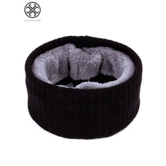 Luxtrada Double-Layer Fleece Neck Warmer Scarf – Windproof & Thick Knit for Men & Women