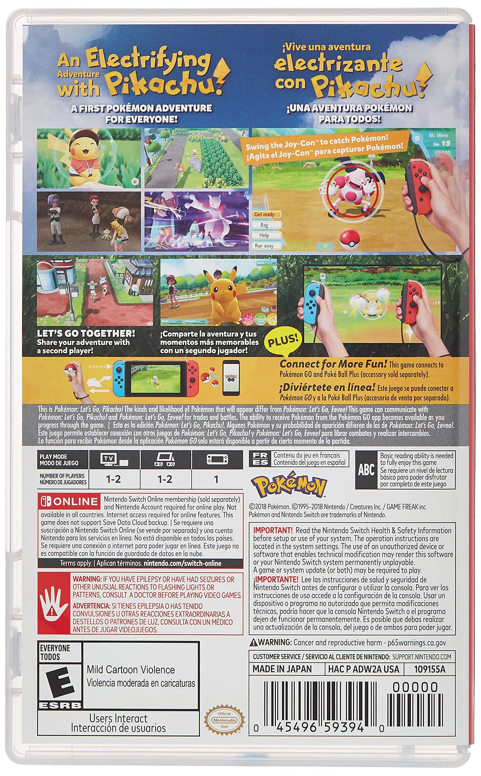 Nintendo Pokemon Let's Go Pikachu! for Nintendo Switch - Free Region