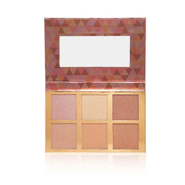 Bellapierre Glowing Highlighter Palette – 6 Illuminating Shades for All Skin Tones | Vegan, Paraben-Free & Cruelty-Free - 1.38 Ounce (Pack of 1)