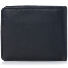 Alpine Swiss Men's RFID Protected Max Coin Pocket Bifold Wallet With Divided Bill Section Camden Collection - Soft Nappa Black