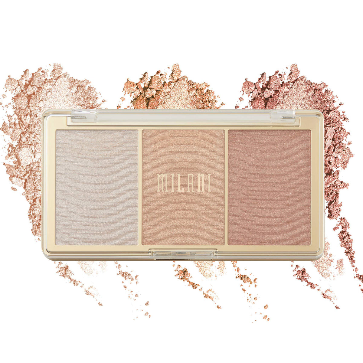 Milani Stellar Lights Highlighter Palette - Rose Glow (0.42 Ounce) 3 Vegan, Cruelty-Free Face Powders that Contour & Highlight for a Glowing Look