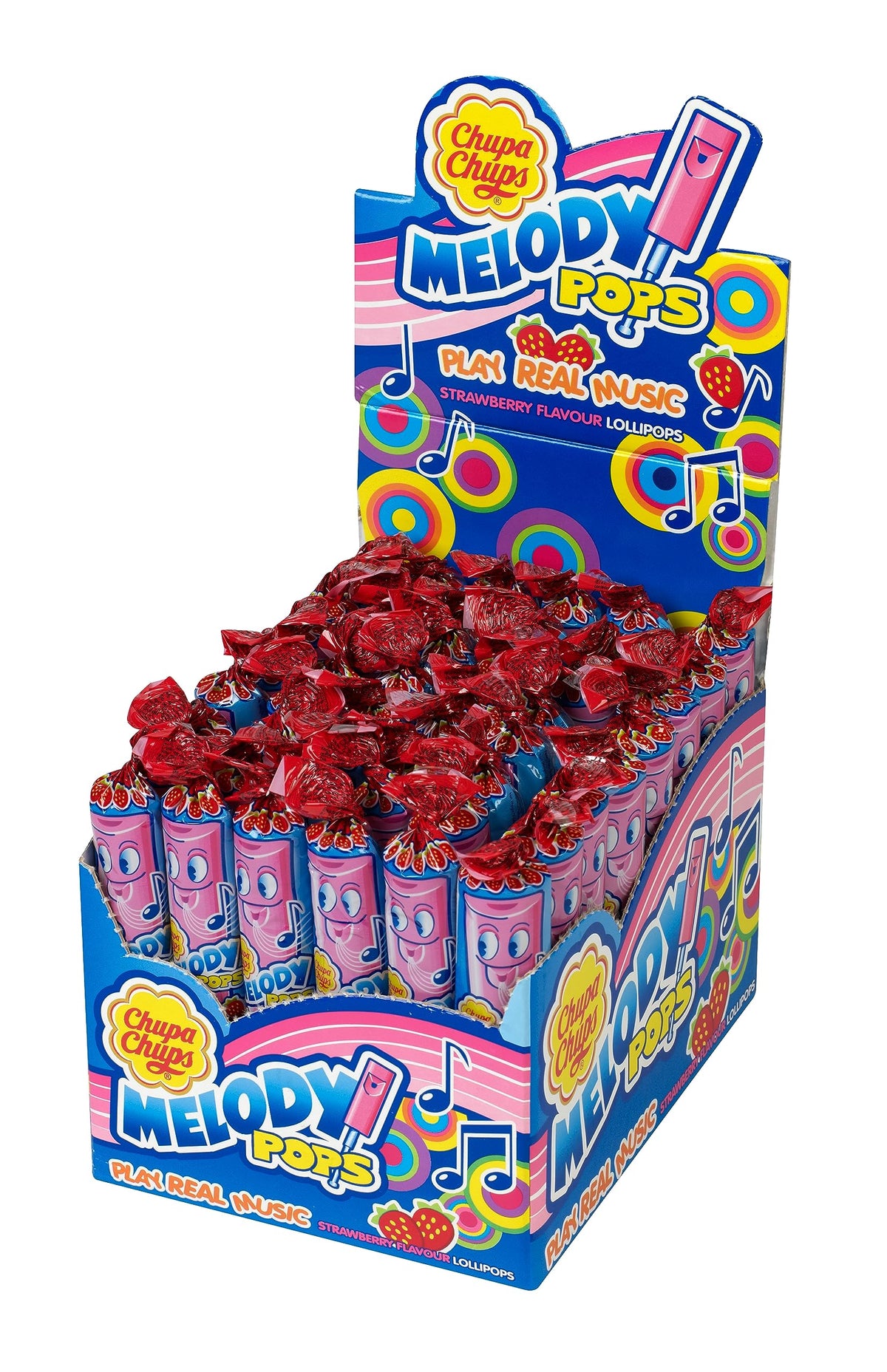 Chupa Chups Strawberry Melody Pops - Pack of 48