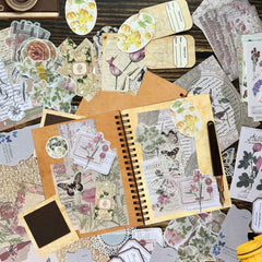 260 Pieces Vintage Scrapbook Supplies Pack Vintage Ephemera Bundle Junk Journal Kit for Art Journaling Bullet Junk Journal Planners DIY Paper Stickers Craft Kits Art Journaling Bullet Journals