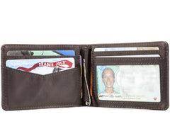 Big Skinny Men's Acrobat Money Clip Slim Wallet, Holds Up to 20 Cards - ‎Brown