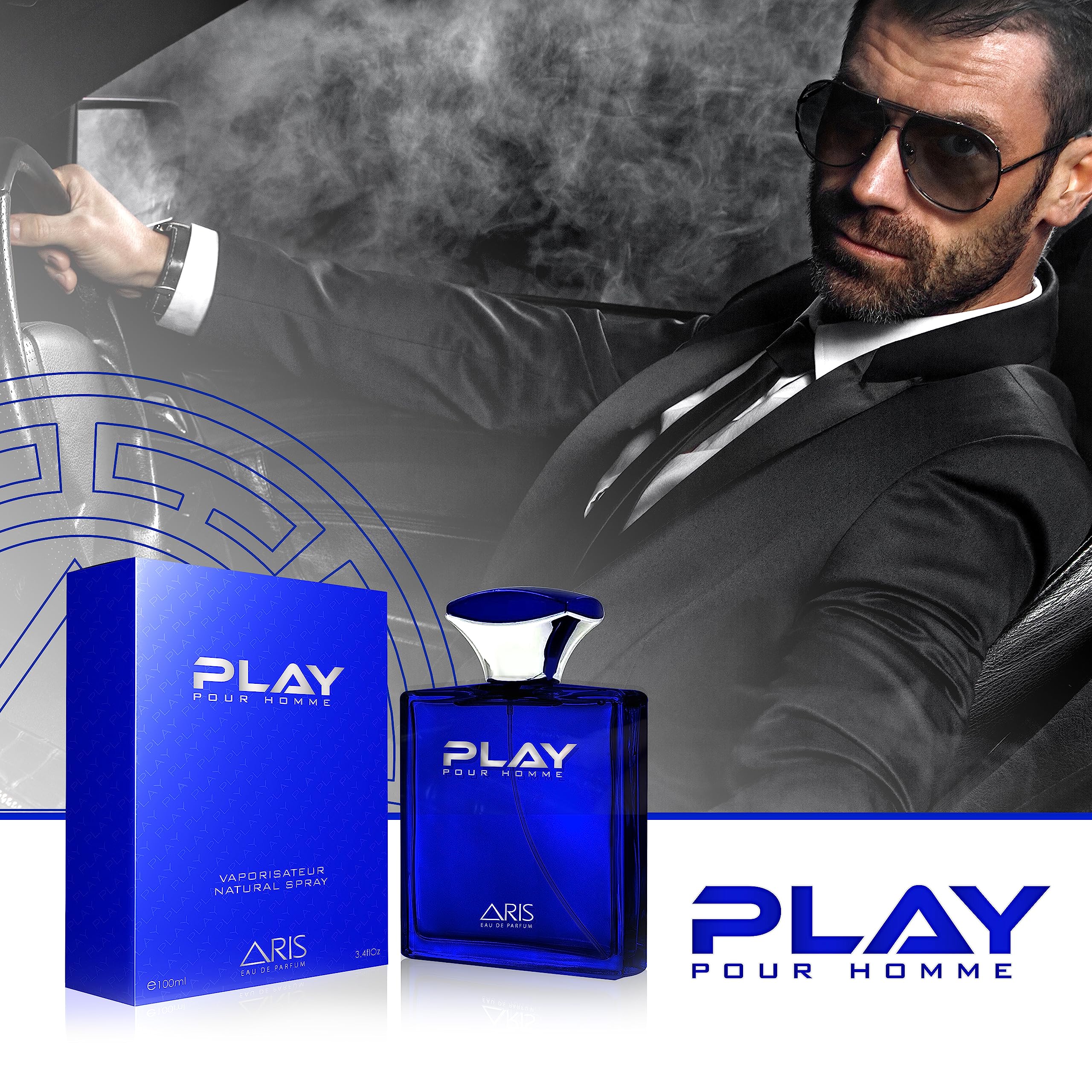 Play by Aris: Eau de Parfum Spray | EDP Intense Men's Perfumes | Cologne for Men | Perfume for Men | Mint and Wood Fragrance | Long-lasting Perfume for Men | Ideal Gift | 100ml