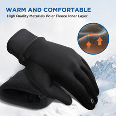 SIMARI Winter Gloves Men Women Touch Screen Glove Cold Weather Warm Gloves Freezer Work Gloves Suit for Running Driving Cycling Working Hiking 102 - Black Iris