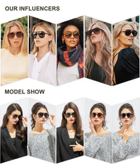 SOJOS Retro Vintage Polarized Sunglasses Double Bridge Brow Bar Square Aviators SJ2174