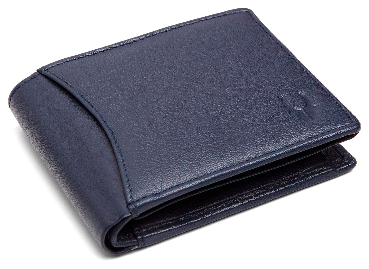 WildHorn Men Leather Wallet for Men Men's Wallet - NAVY
