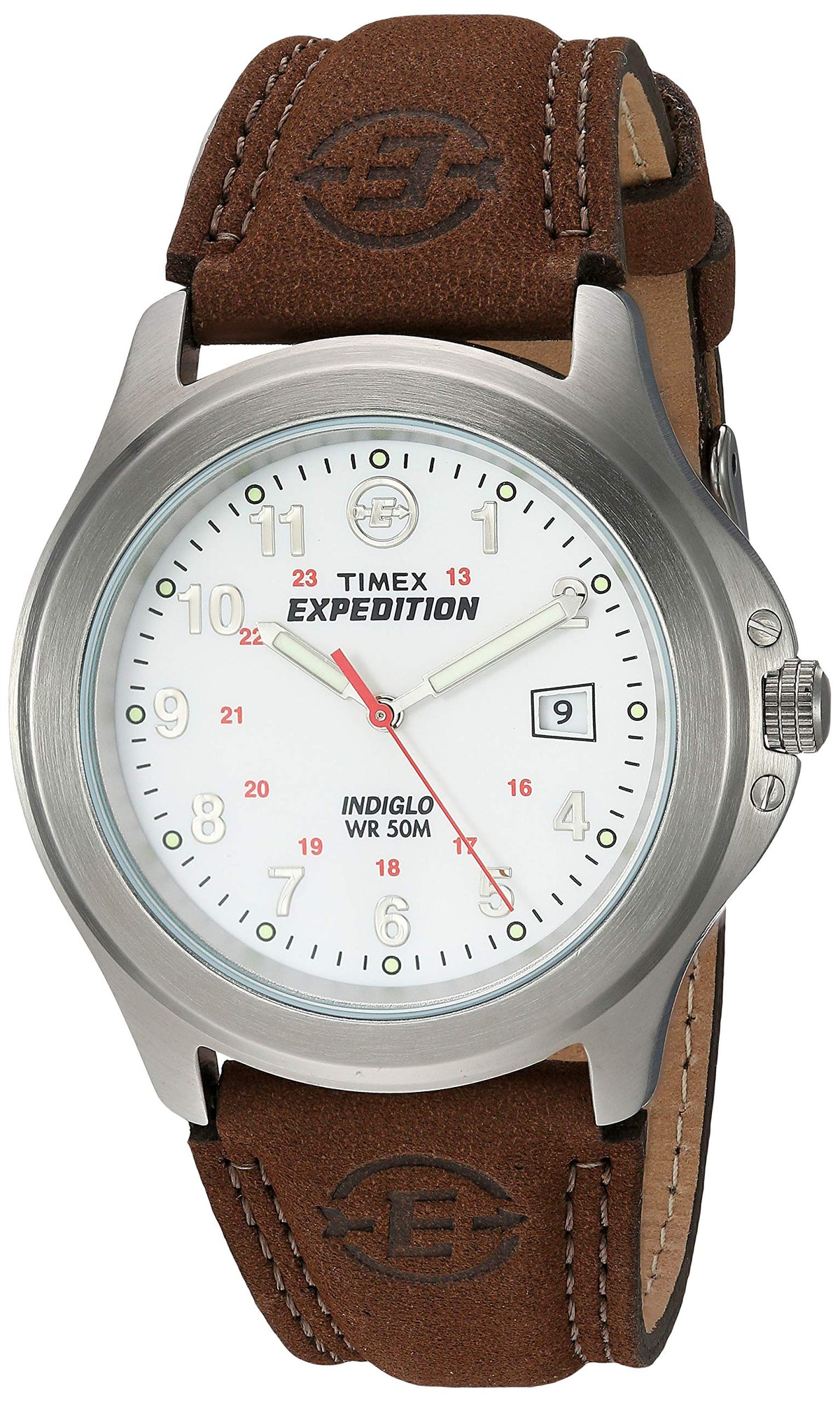 Timex Men's Expedition Metal Field Watch, Quartz Movement - Brown/White