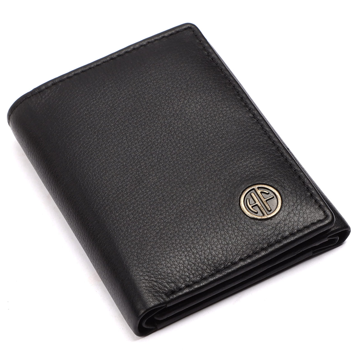 HAMMONDS FLYCATCHER Genuine Pure Leather Small Wallets for Men, Napa Black - RFID Protected Leather Wallet for Men -Mens Wallet with 5 Card Slots -Trifold Money Wallet Purse -Gift for Him