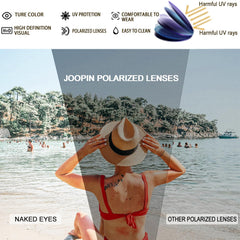 Joopin Polarized Sunglasses for Women UV Protection Classic Square Vintage Shades of Men Driving Fishing Traveling Lightweight Glasses