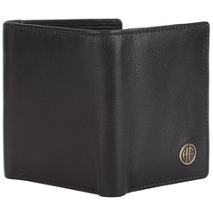 HAMMONDS FLYCATCHER Genuine Pure Leather Small Wallets for Men, Napa Black - RFID Protected Leather Wallet for Men -Mens Wallet with 5 Card Slots -Trifold Money Wallet Purse -Gift for Him