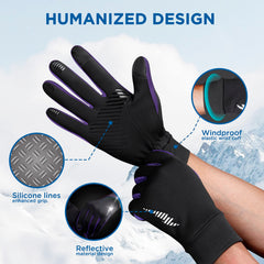 SIMARI Winter Gloves Men Women Touch Screen Glove Cold Weather Warm Gloves Freezer Work Gloves Suit for Running Driving Cycling Working Hiking 102 - Majesty