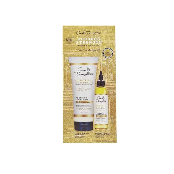 Carol's Daughter Goddess Strength Hair Care Set, Includes Sulfate Free Conditioner and Scalp Oil, Curly Hair Products to Repair and Moisturize, 1 Kit