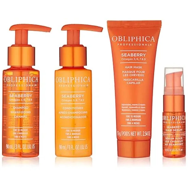 Obliphica Seaberry Fine to Medium Travel Kit Elevate Your Hair Care On the Go