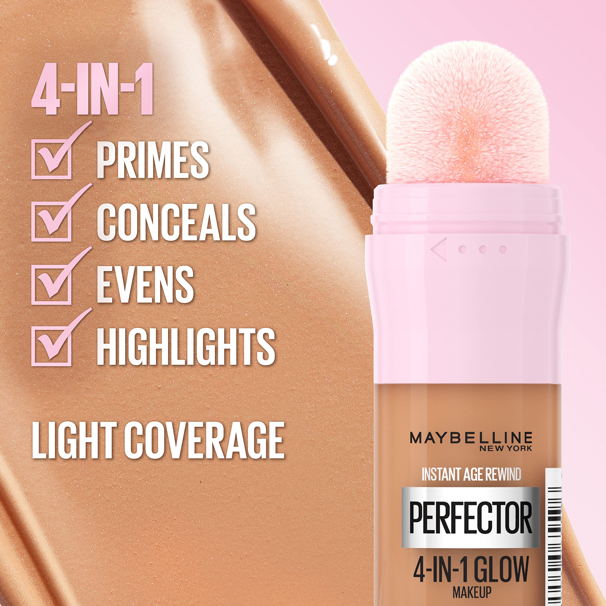 Maybelline New York Instant Age Rewind Instant Perfector 4-In-1 Glow Makeup, Medium