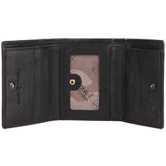 HAMMONDS FLYCATCHER Genuine Pure Leather Small Wallets for Men, Napa Black - RFID Protected Leather Wallet for Men -Mens Wallet with 5 Card Slots -Trifold Money Wallet Purse -Gift for Him