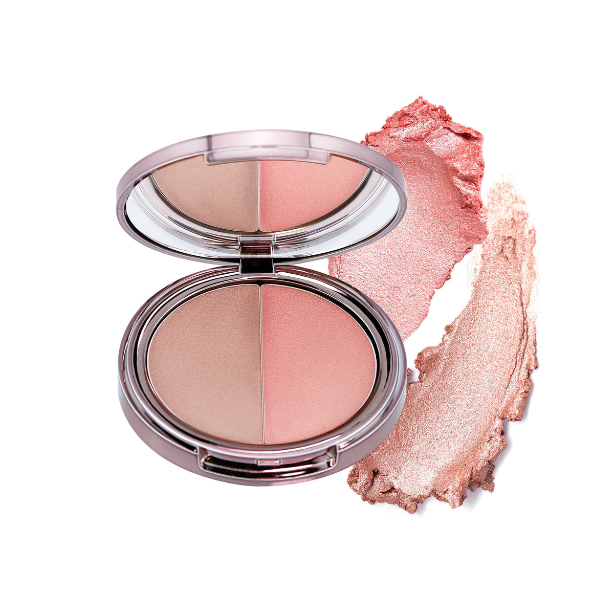 Girlactik Usa. Glow Duo Cream Highlighter & Blush. Illuminating Pearlescent Shimmer. Lightweight, Buidable Coverage. -Moonlight