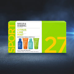 Baylis & Harding Citrus, Lime & Mint Men's Refreshing Travel Essentials Gift Set - Vegan Friendly (Pack of 1)
