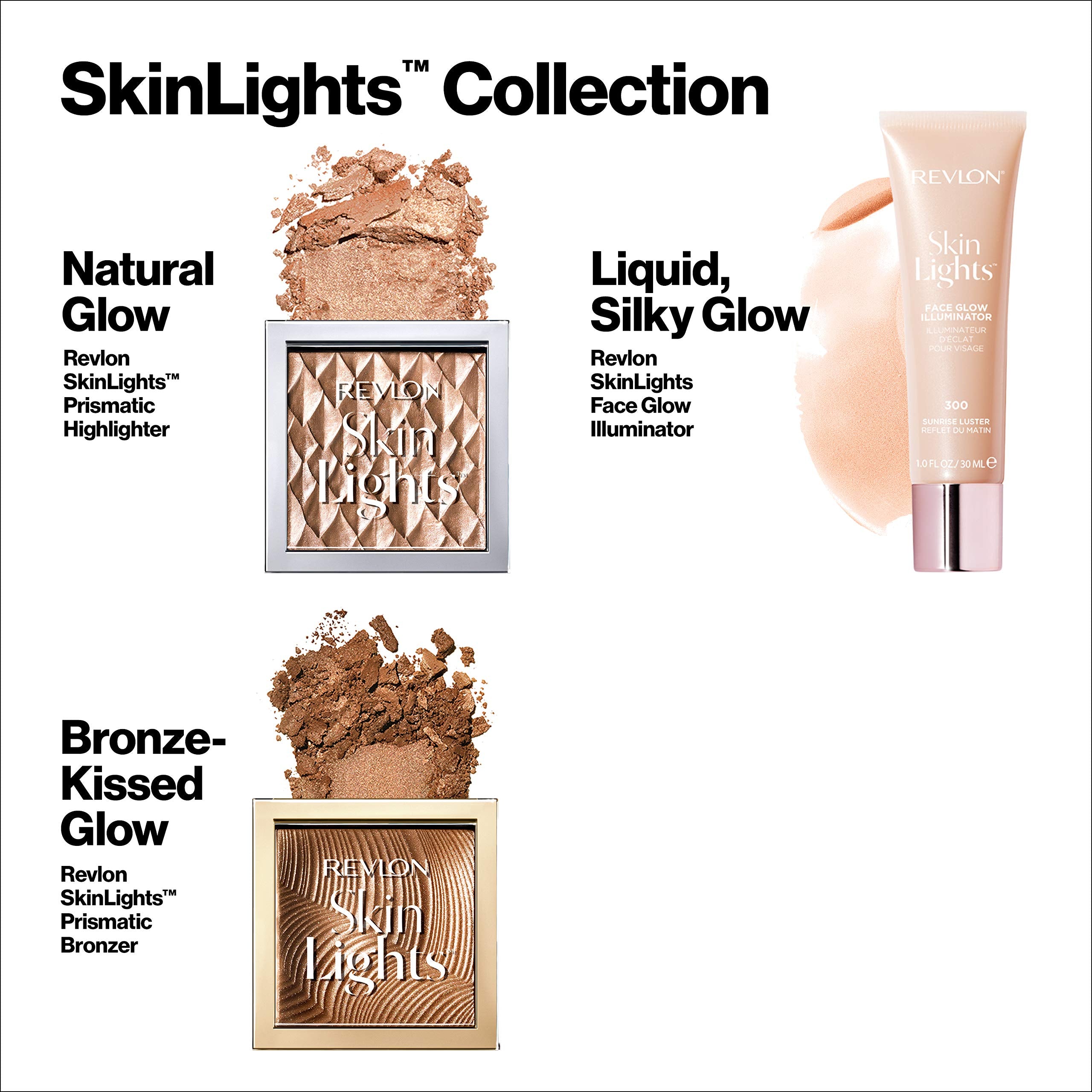 Revlon Skinlights Prismatic Powder Bronzer, Translucent-to-Buildable Coverage, Gilded Glimmer (120)