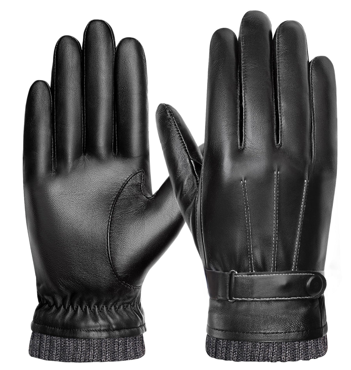 FORVEVO Men Gp05 Leather gloves - Black