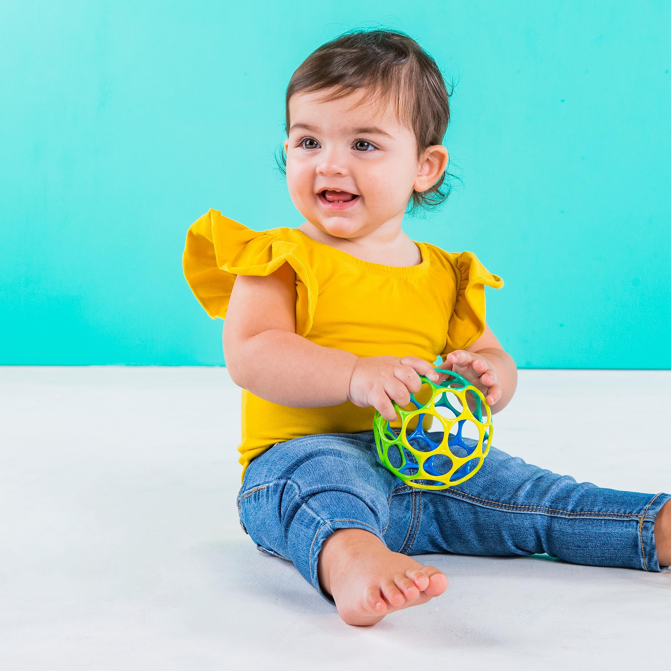 Bright Starts Oball Classic™ Easy-Grasp Toy - Blue/Green, Piece of 1