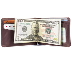 Big Skinny Men's Acrobat Money Clip Slim Wallet, Holds Up to 20 Cards - ‎Brown