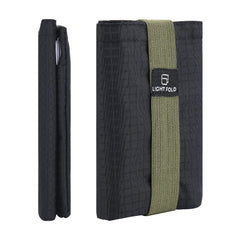 LIGHT FOLD Slim Minimalist Wallets for Men Trifold Nylon Card Holder Men's Wallet Ultra Thin & Stylish Design Front Pocket Wallet with RFID Blocking Hold Up to 12 Cards & Cash, Army Green, One size