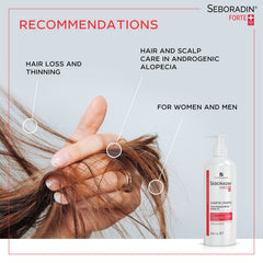 Seboradin Forte Shampoo Against Hair Loss, Thinning, and for Growth - Vitamins and Natural Extracts for Scalp Care - For Women and Men - 400 ml
